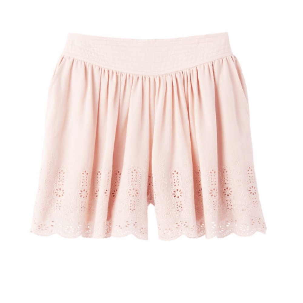 Rebecca Taylor dusty Pink Lace Shorts Eyelet